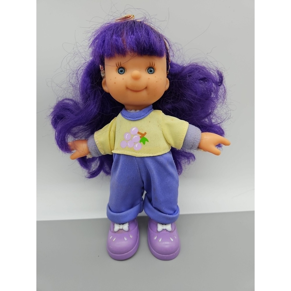 GiGo Doll Fruit Purple Hair Soft Vintage Plush Body Grape